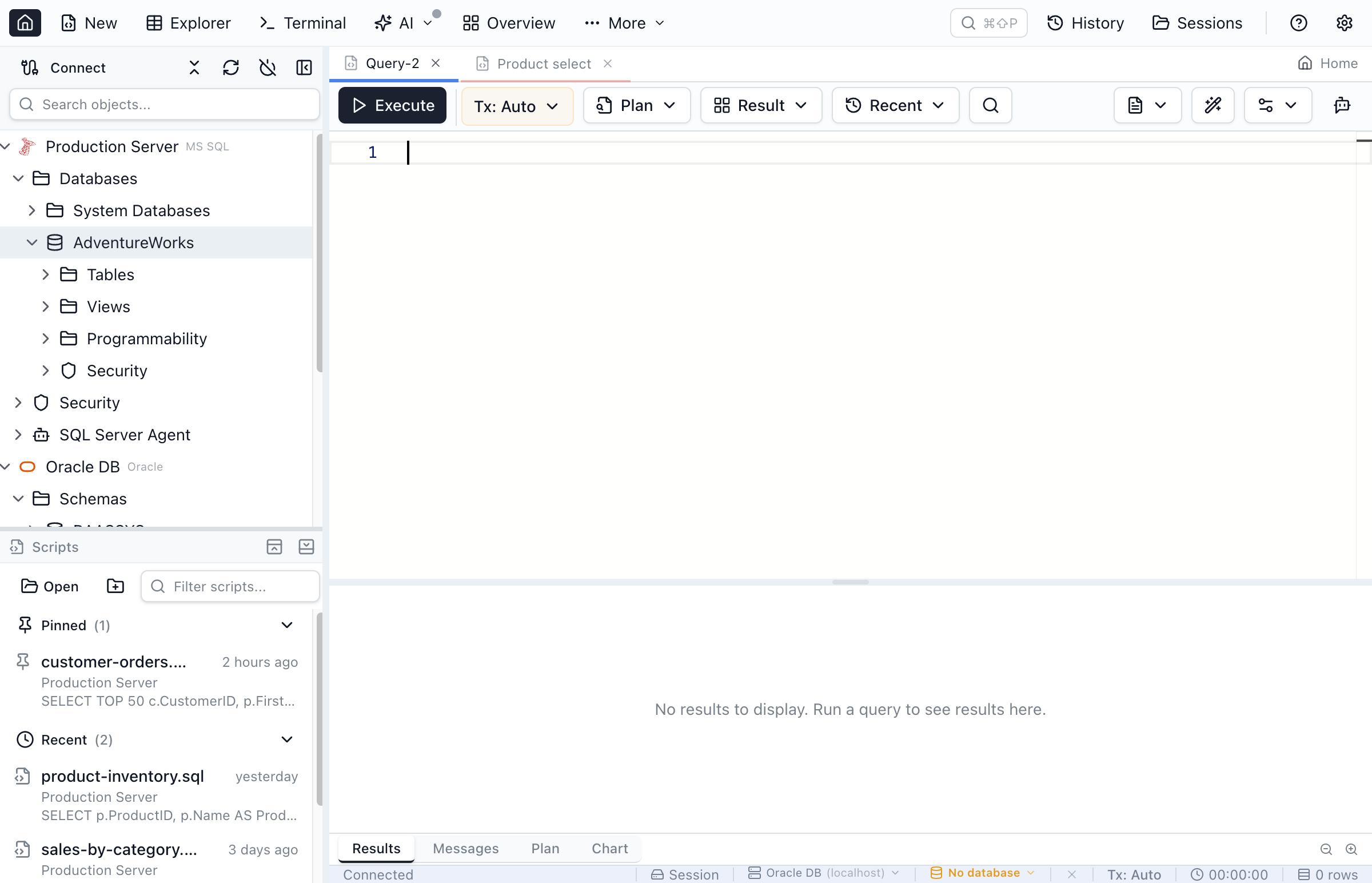 Connection dialog showing color swatches and colored tab indicators.